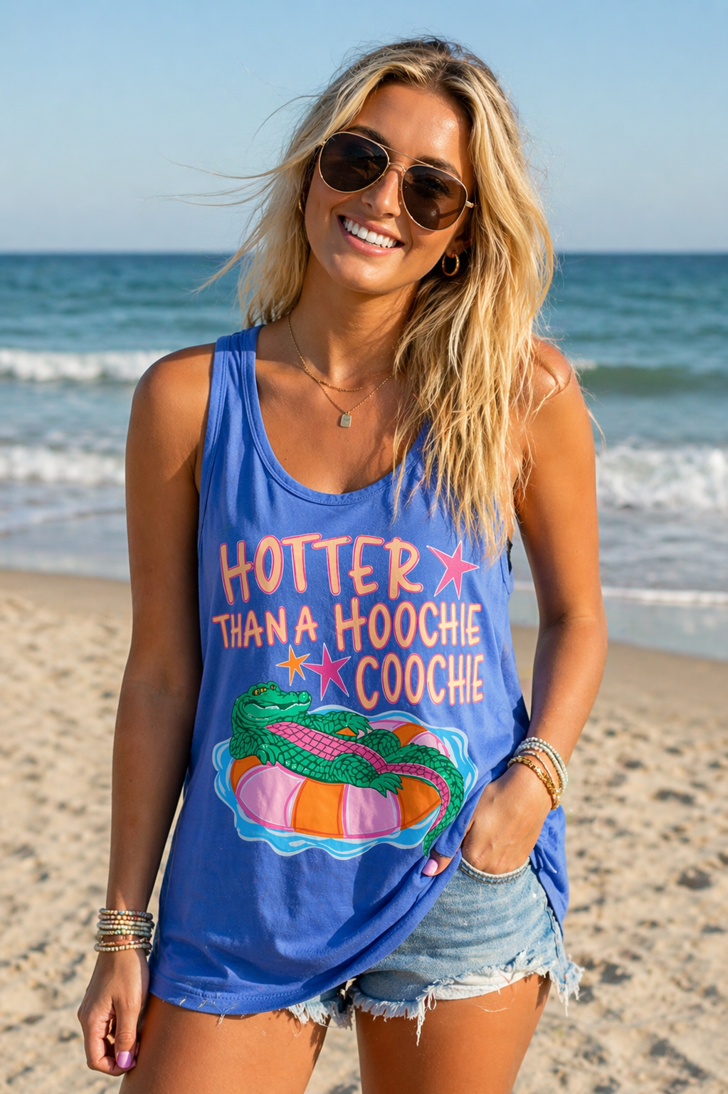 Hotter than a hoochie coochie comfort color tank